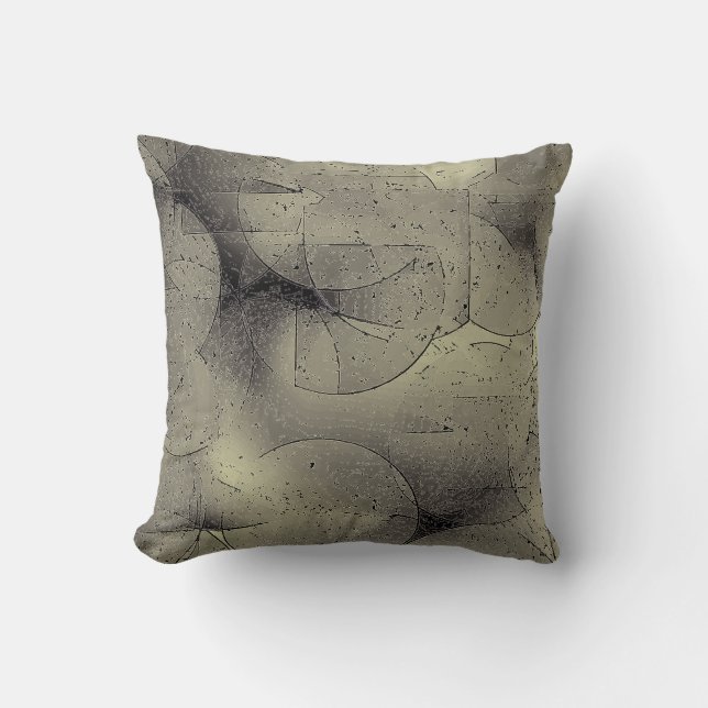 Modern Abrstract Black And Gray  Throw Pillow (Front)