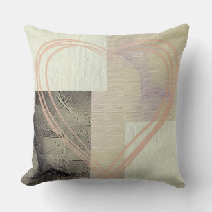 Modern Abrstract Black White And Gray Throw Pillow