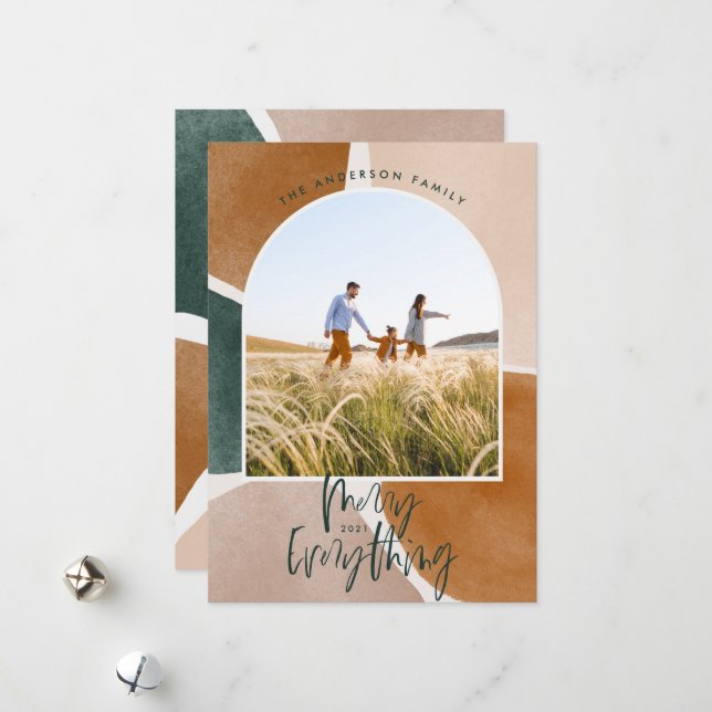 Modern abstract 1 photo arch Christmas holiday Ann (Front/Back In Situ)