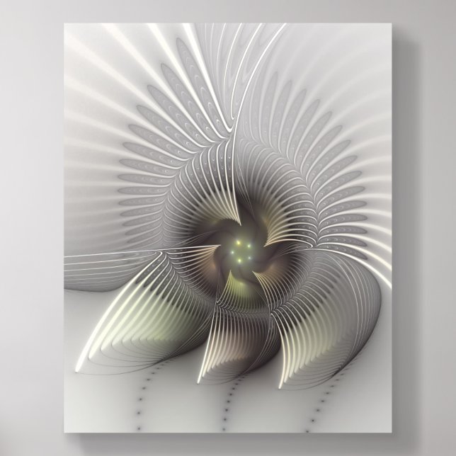 Modern Abstract 3D Shape Fractal Art Acrylic Photo Tile (Front Set)