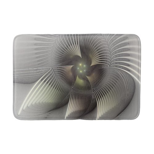Modern Abstract 3D Shape Fractal Art Bath Mat