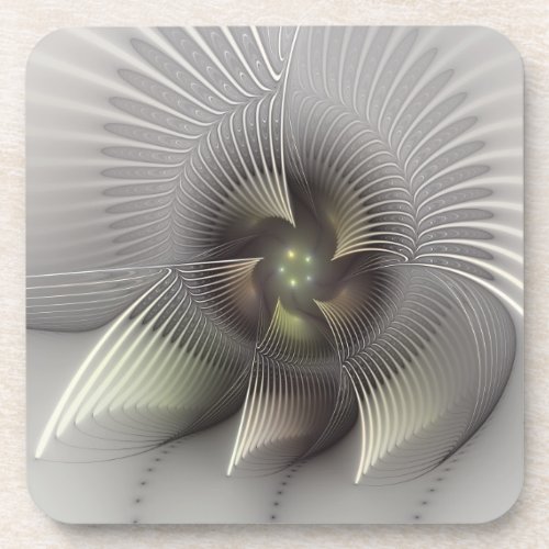 Modern Abstract 3D Shape Fractal Art Beverage Coaster