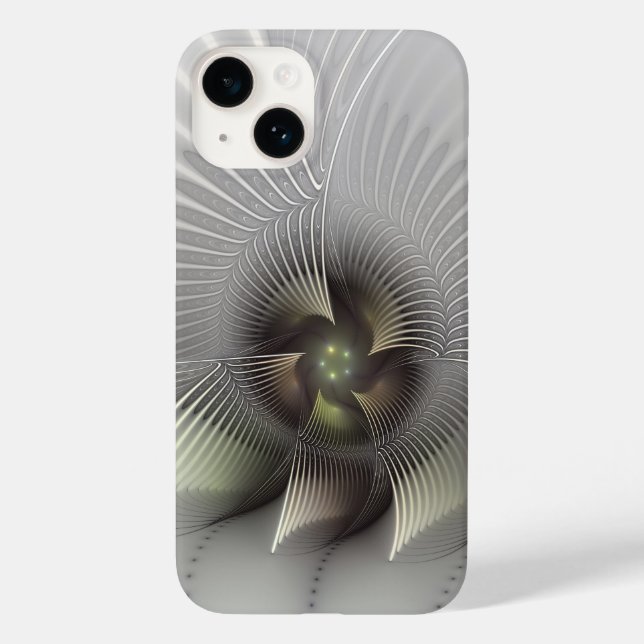Modern Abstract 3D Shape Fractal Art Case-Mate iPhone Case (Back)