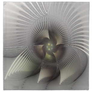 Modern Abstract 3D Shape Fractal Art Cloth Napkin