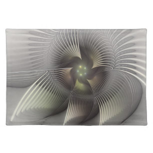 Modern Abstract 3D Shape Fractal Art Cloth Placemat