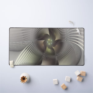 Modern Abstract 3D Shape Fractal Art Desk Mat
