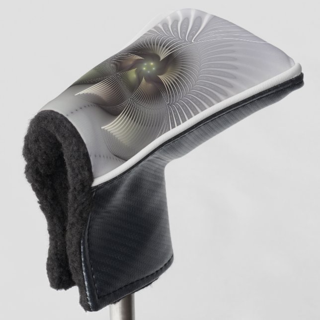 Modern Abstract 3D Shape Fractal Art Golf Head Cover (3/4 Front)