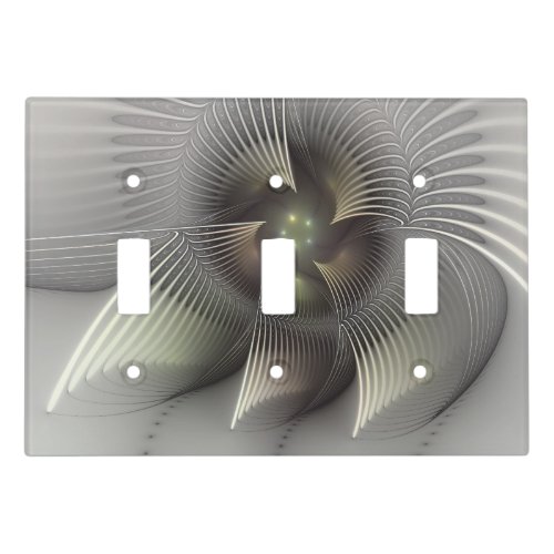 Modern Abstract 3D Shape Fractal Art Light Switch Cover