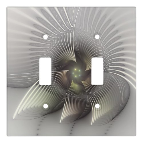 Modern Abstract 3D Shape Fractal Art Light Switch Cover
