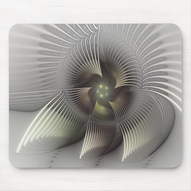Modern Abstract 3D Shape Fractal Art Mouse Pad (Front)