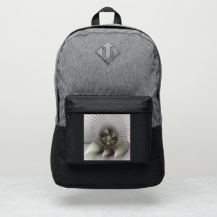 Modern Abstract 3D Shape Fractal Art Port Authority® Backpack