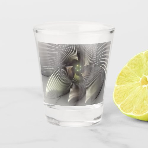 Modern Abstract 3D Shape Fractal Art Shot Glass