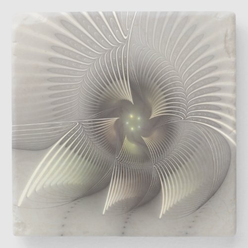 Modern Abstract 3D Shape Fractal Art Stone Coaster