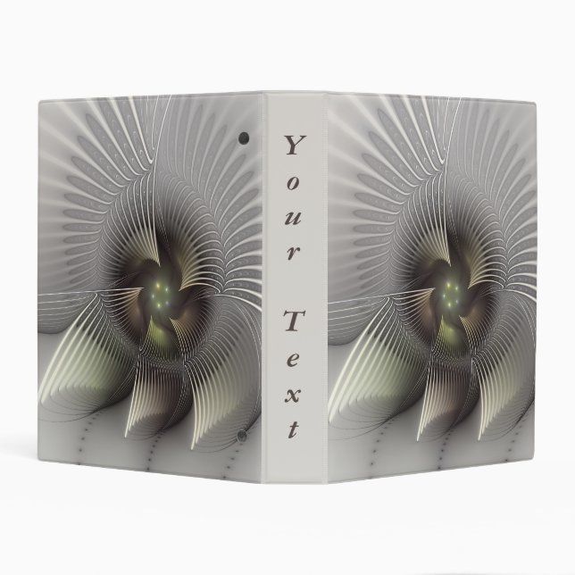 Modern Abstract 3D Shape Fractal Art Text Mini Binder (Background)