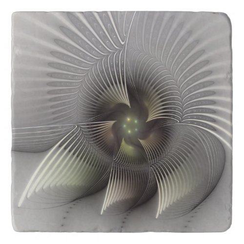 Modern Abstract 3D Shape Fractal Art Trivet