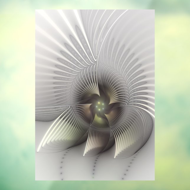 Modern Abstract 3D Shape Fractal Art Window Cling (Sheet 3)