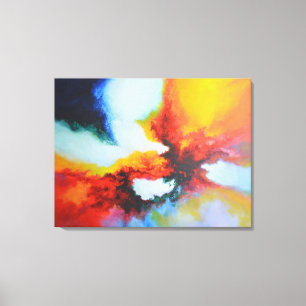 Modern Abstract Acrlylic Painting by Serdar Hizli Canvas Print