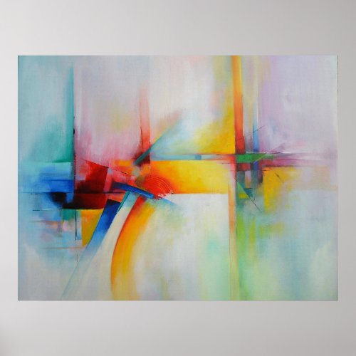 Modern Abstract Acrlylic Painting Poster