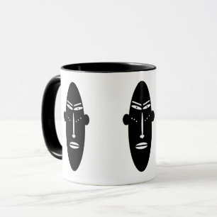 Modern abstract African tattoo face art Mug