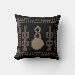 Modern abstract African tribal ornaments art Throw Pillow