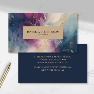 Modern Abstract Alcohol Ink Business Card