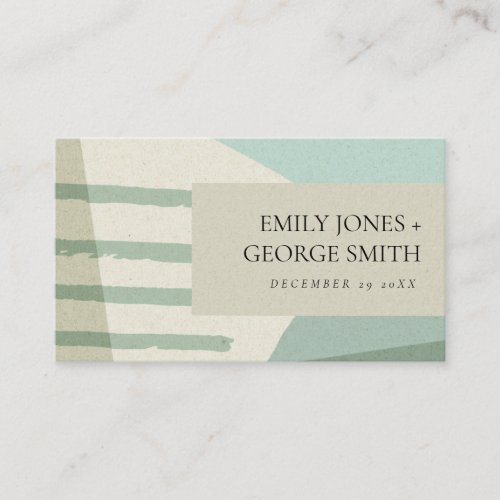 MODERN ABSTRACT AQUA BLUE ART WEDDING WEDSITE BUSINESS CARD