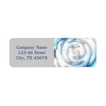 Modern Abstract Aqua Blue Ripple Plumber Label by heresmIcard at Zazzle