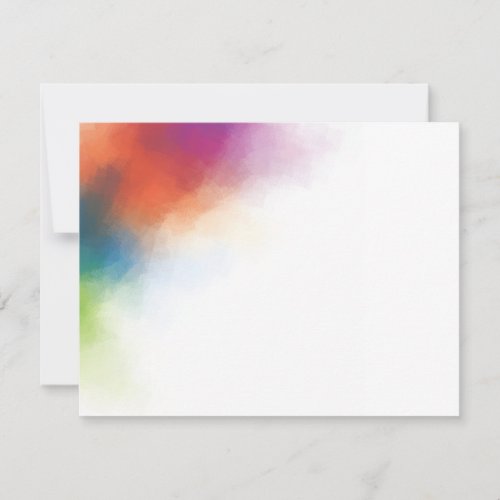 Modern Abstract Art Blank Red Yellow Blue Green Note Card