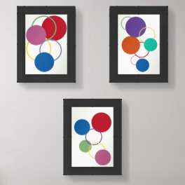 Modern Abstract Art Circles Print Set