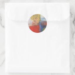 Modern Abstract Art Classic Round Sticker | Zazzle
