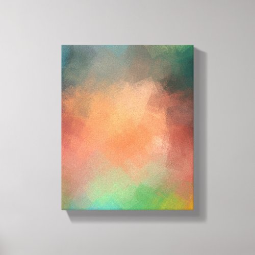 Modern Abstract Art Colorful Black Red Blue Green Canvas Print