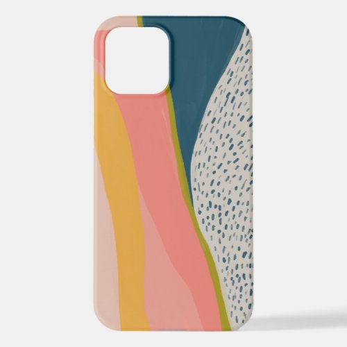 Modern Abstract Art Colorful iPhone 12 Case