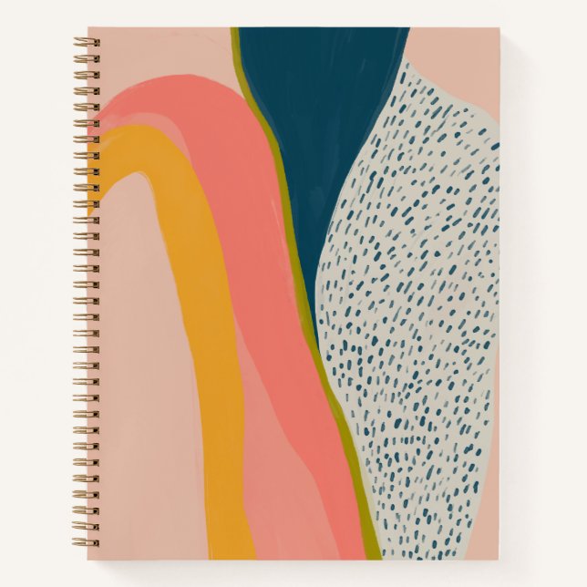 Modern Abstract Art Colorful Notebook (Front)