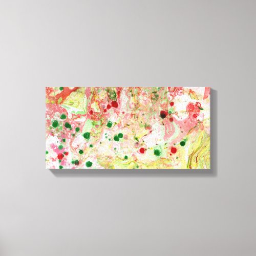 Modern Abstract Art Colorful Pink Red Yellow Green Canvas Print