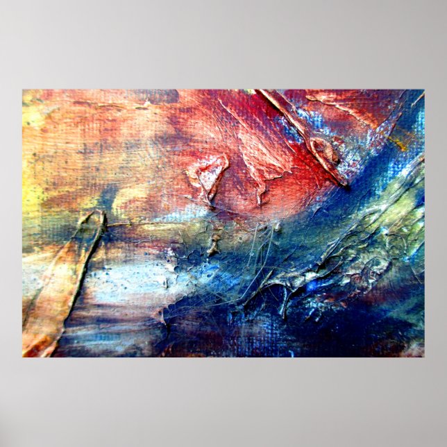 Modern Abstract Art Colorful Poster (Front)