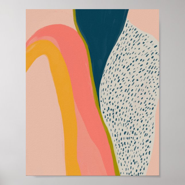 Modern Abstract Art Colorful Poster (Front)
