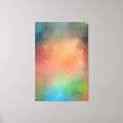 Modern Abstract Art Colorful Red Blue Green Yellow Canvas Print