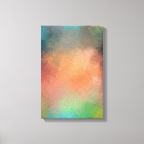 Modern Abstract Art Colorful Yellow Blue Green Red Canvas Print