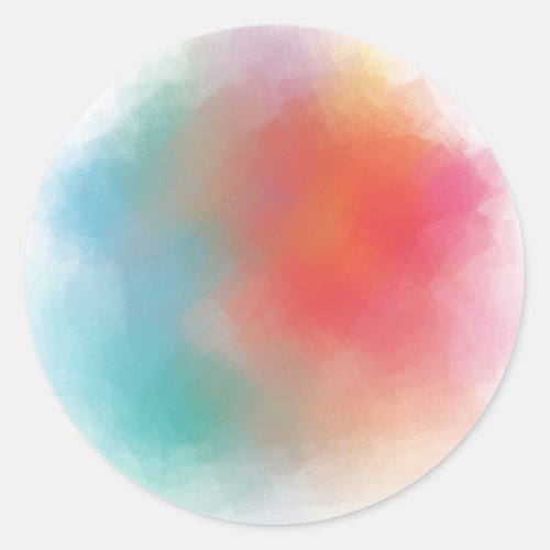 Modern Abstract Art Custom Colorful Blank Template Classic Round Sticker