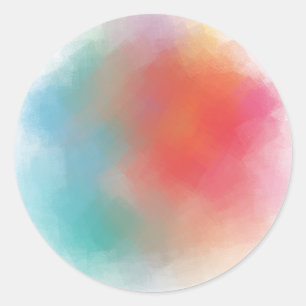 Modern Abstract Art Custom Colorful Blank Template Classic Round Sticker