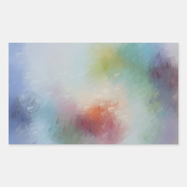 Modern Abstract Art Custom Colorful Blank Template Rectangular Sticker (Front)