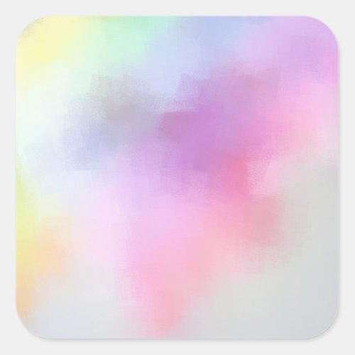 Modern Abstract Art Elegant Blank Colorful Square Sticker