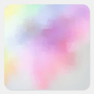 Modern Abstract Art Elegant Blank Colorful Square Sticker