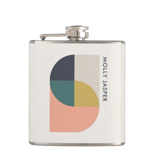 Modern Abstract Art Elegant Geometric Minimalist Flask