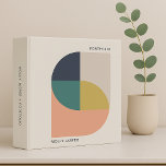 Modern Abstract Art Elegant Geometric Portfolio 3 Ring Binder<br><div class="desc">A minimalist modern abstract art portfolio binder with an elegant geometric design in muted colors of coral pink,  mustard gold yellow,  teal green,  navy blue and natural soft taupe gray. The perfect accessory for a minimal contemporary home office.</div>