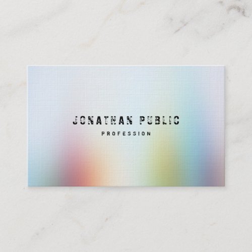 Modern Abstract Art Elegant Professional Colorful Business Card