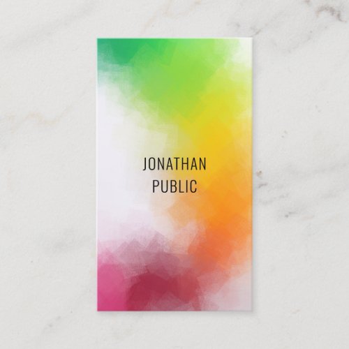 Modern Abstract Art Elegant Professional Trendy Business Card