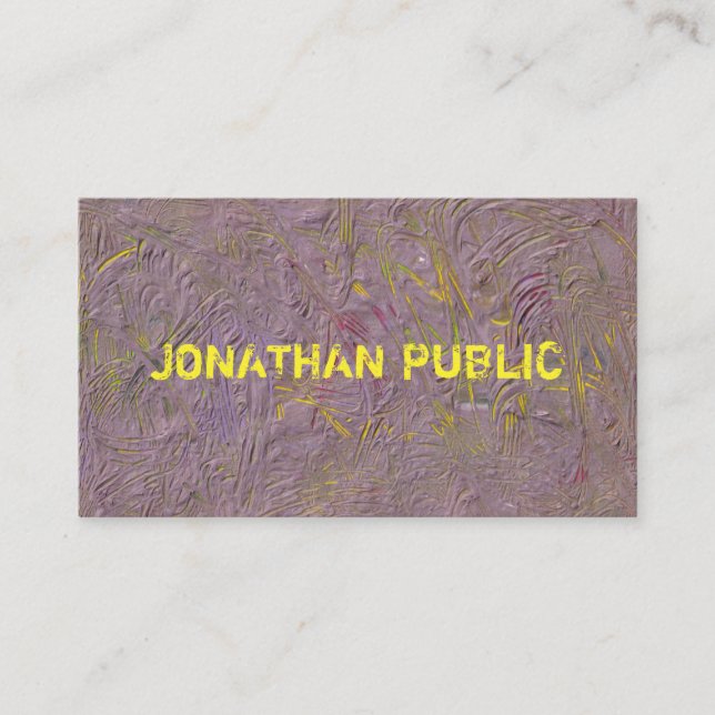 Modern Abstract Art Elegant Template Luxurious Business Card (Front)