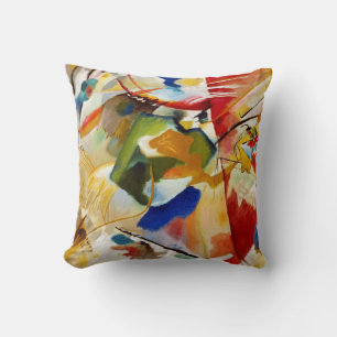 Modern abstract art expressionism throw pillow