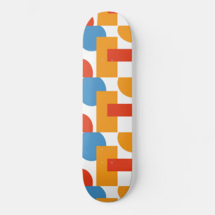 Modern Abstract Art Geometric Shapes Skateboard